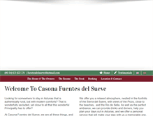 Tablet Screenshot of casonafuentesdelsueve.com